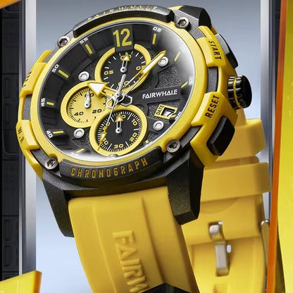 Mark Fairwhale 4360 FW-4360 Luxury Watches Men's Date Sports Silicone Strap Quartz Clock Fashion 3ATM Waterproof Wrist Watch